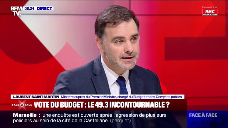 Budget 2025: Laurent Saint-Martin (ministre du Budget) affirme que le projet du gouvernement 