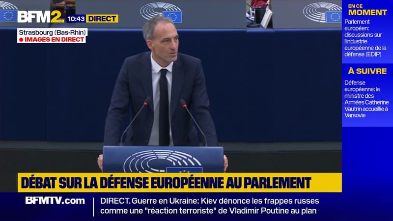 Raphaël Glucksmann dénonce "les patriotes de pacotille" et les "pseudo-pacifistes" au Parlement européen