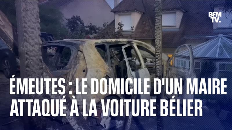 Le domicile du maire de L'Haÿ-les-Roses attaqué à la voiture bélier lors de nouvelles émeutes