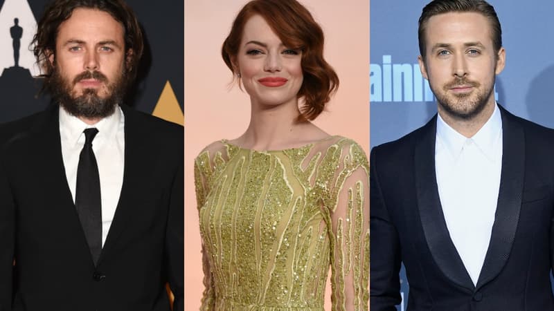 Casey Affleck, Emma Stone et Ryan Gosling sont nommés à la 89ème cérémonie des Oscars.