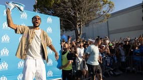 OM - Pierre-Emerick Aubameyang à son arrivée à l'aéroport de Marignane, le 30 juillet 2025