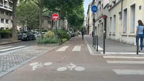 Une piste cyclable à Lyon (illustration)