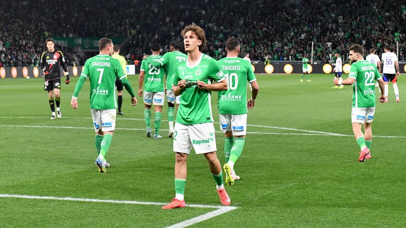 Lucas Stassin lors d'OL-Saint-Etienne, le 20 avril 2025 en Ligue 1