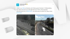 Un accident a eu lieu ce mercredi sur l'autoroute A8.