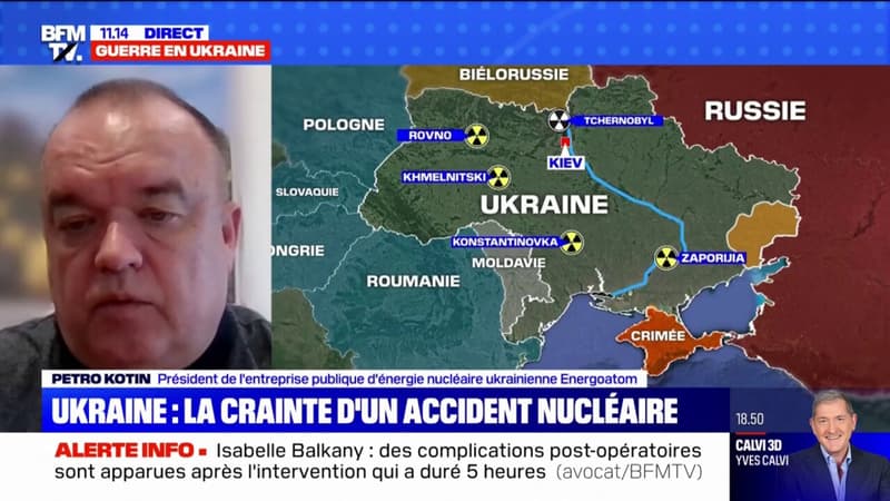 Le patron ukrainien du nucléaire confirme sur BFMTV qu'un missile russe a survolé une centrale dans le sud du pays