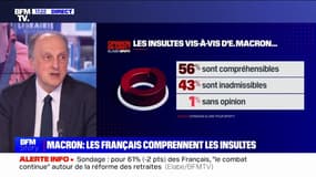 Pour 56% des Français, les insultes vis-à-vis d'Emmanuel Macron sont "compréhensibles"(sondage BFMTV/Elabe)