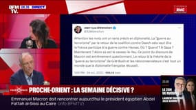 Frédéric Encel, géopolitologue, juge "stupide" la comparaison entre Emmanuel Macron et George W. Bush que fait Jean-Luc Mélenchon 