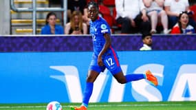 Melvine Malard avec l'équipe de France, le 10 juillet