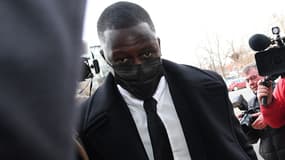 Benjamin Mendy à l'arrivée au tribunal le 2 février 2022
