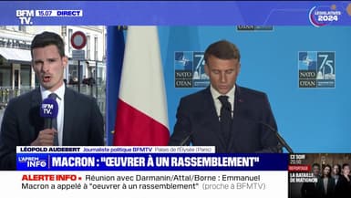 Emmanuel Macron appelle à "œuvrer à un rassemblement", en réunion avec des cadres du camp présidentiel