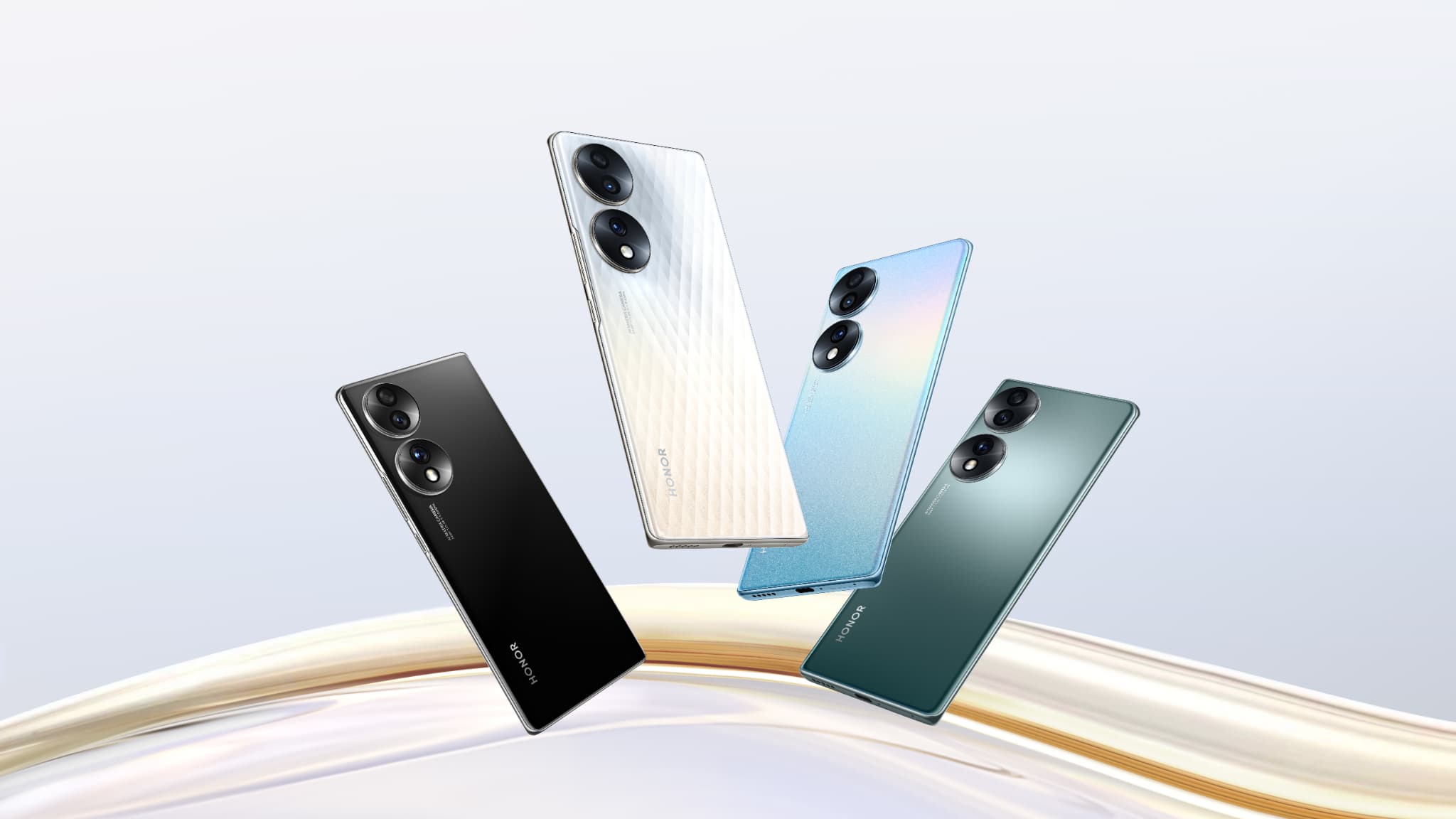 Le Honor 70 arrive en France en blanc irisé, vert et noir seulement. Le Honor 70 arrive en France en blanc irisé, vert et noir seulement.