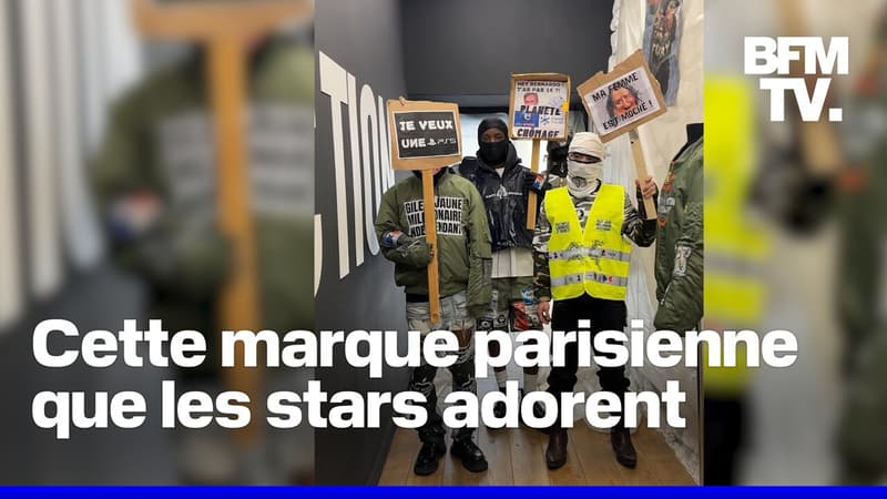 Regarder la vidéo  Des vestes à l’effigie de Marine Le Pen, des casquettes “place nette” et des slogans chocs…  “Coucoubébé” s’amuse avec les codes de la mode  