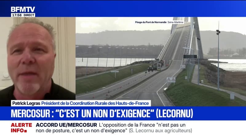 Lettre de Sébastien Lecornu aux agriculteurs: "Le discours qui a été dit est le même que celui de la ministre de l'Agriculture", dénonce Patrick Legras, président de la Coordination Rurale des Hauts-de-France