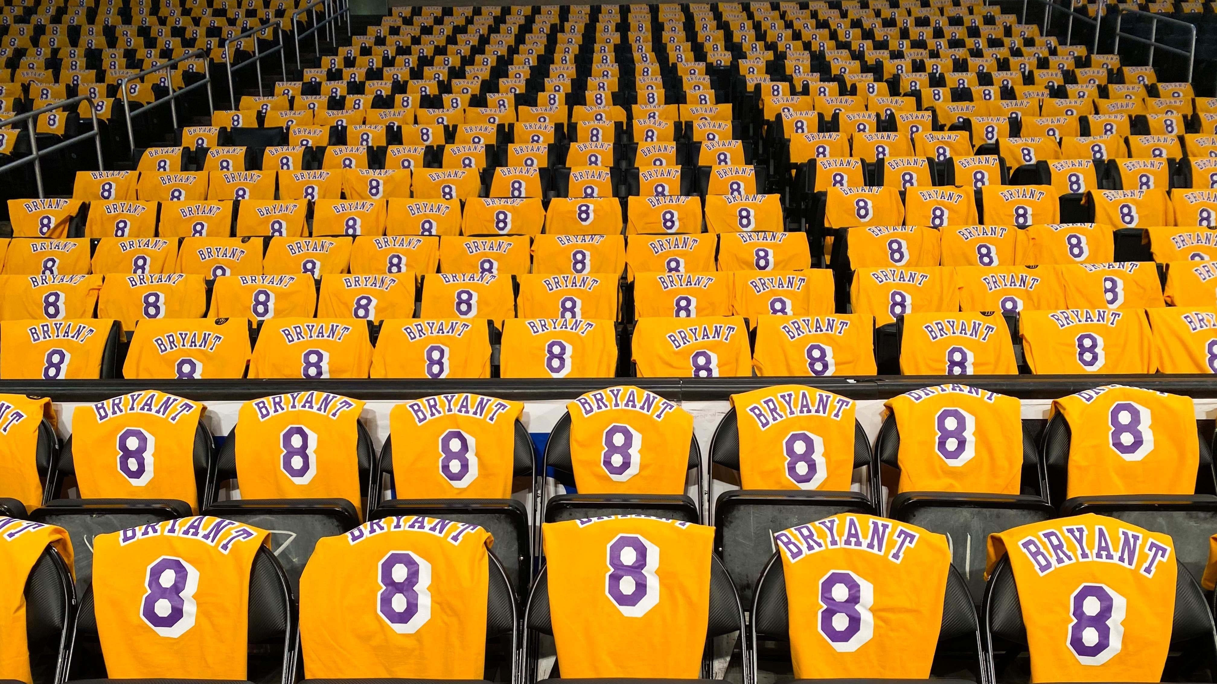 L'hommage des Lakers à Kobe Bryant, le 31 janvier 2020 L'hommage des Lakers à Kobe Bryant, le 31 janvier 2020