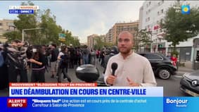 Mouvement "Bloquons tout" en Provence : une déambulation en cours en centre-ville