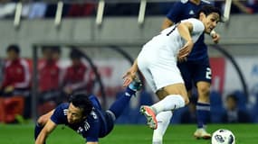 Edinson Cavani a marqué contre le Japon.
