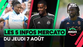 Isak, Rowe, Guessand... les 5 infos mercato du 7 août à la mi-journée