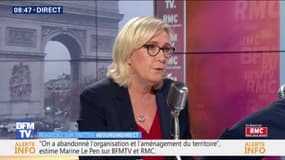 Pour Marine Le Pen, "Gérald Darmanin traite les gilets jaunes de nazis"