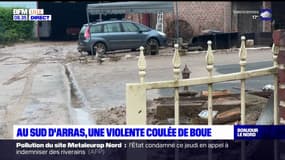 Pas-de-Calais: d'impressionnantes coulées de boue à Saint-Léger, jusqu'à un mètre d'eau observé