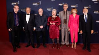 Bruno Moynot, Christian Clavier, Michel Blanc, Josiane Balasko, Thierry Lhermitte, Marie-Anne Chazel et Gérard Jugnot lors des César 2021