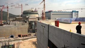 La centrale nucléaire de Taishan lors de sa construction 