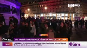 Des rassemblements ont eu lieu hier soir pour "fêter" la mort de Jean-Marie Le Pen