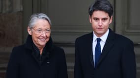 Élisabeth Borne et Gabriel Attal le 9 janvier 2024