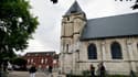 L'église de Saint-Etienne-du-Rouvray prise en photo mercredi 27 juillet 2016, au lendemain de l'attentat qui a coûté la vie à un prêtre