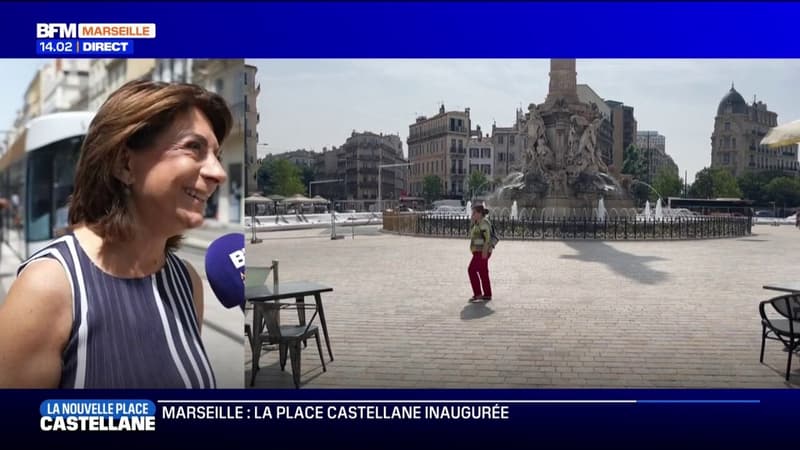 Martine Vassal présente la nouvelle place Castellane à Marseille