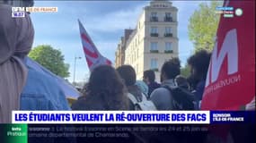 Ile-de-France: les étudiants veulent la ré-ouverture des facs
