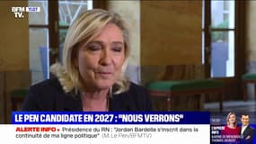 Marine Le Pen candidate en 2027 : "Nous verrons, je verrai quelle est la situation en temps voulu, pour déterminer si je serai, ou pas, la candidate de notre famille politique" 