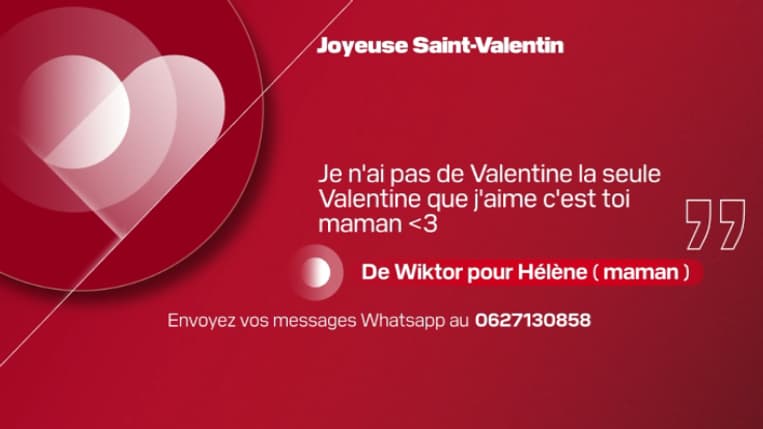 Message de Saint-Valentin, BFM Grand Lille.
