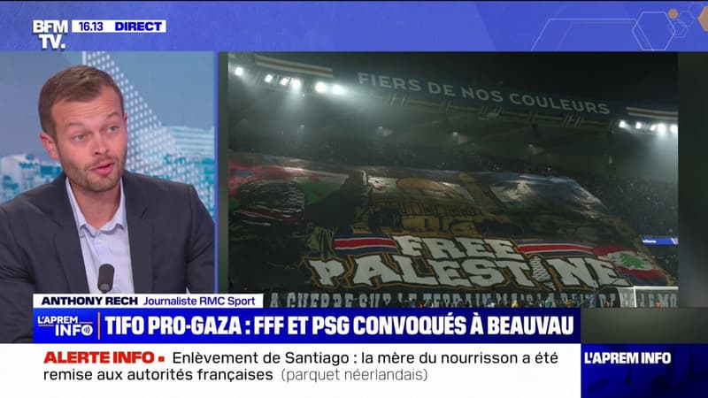 Tifo propalestinien au Parc des Princes: le président de la FFF et le directeur général du PSG convoqués au ministère de l'Intérieur