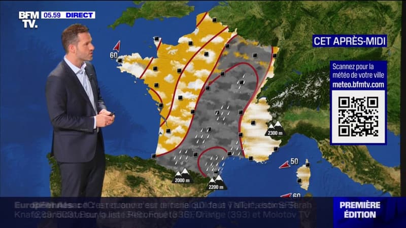 Regarder la vidéo De la pluie entre les Pyrénées et le Nord-Est ce lundi avec des températures plus douces