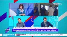 Christelle, adjointe administrative du groupe hospitalier Nord-Essonne d'Orsay, conteste sa suspension et explique sa démarche devant les tribunaux : "J'ai peur des effets secondaires, je n'ai pas suffisamment de recul pour me faire vacciner."