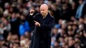 Arne Slot lors du match Manchester City-Liverpool (0-2, Premier League), le 23 février 2025
