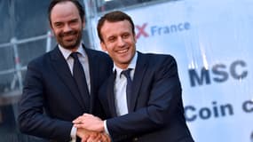 Edouard Philippe et Emmanuel Macron, en février 2016. 