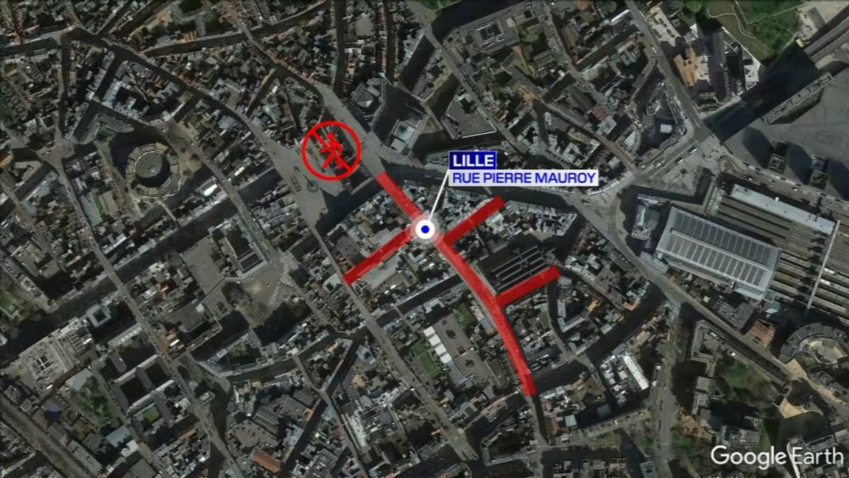 Immeubles Effondrés à Lille: Le Secteur Autour De La Rue Pierre-Mauroy ...