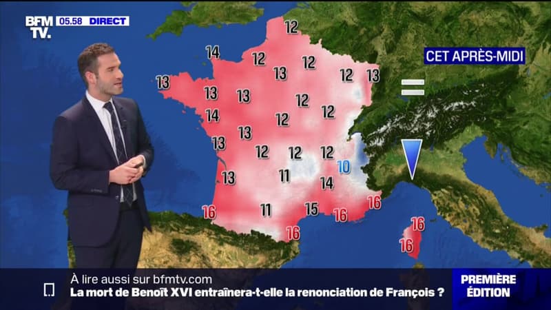 Une journée à nouveau douce pour la saison prévue ce vendredi