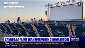 Cannes: la plage Macé se transforme en cinéma le soir