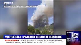 Incendie dans l'Aveyron: le feu a repris à Mostuéjouls