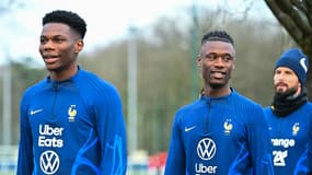 Aurélien Tchouaméni et Eduardo Camavinga en équipe de France.