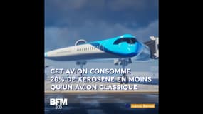 Taillé en forme de V, cet avion futuriste consommera 20% de kérosène en moins qu'un avion classique