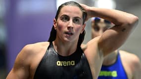 Charlotte Bonnet, lors des Championnats de France de natation, le 11 décembre 2021 à Montpellier