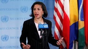 La représentante américaine à l'Onu, Susan Rice. Le Conseil de sécurité des Nations unies n'est pas parvenu à s'accorder dimanche sur la crise coréenne en raison de divergences trop importantes. /Photo prise le 19 décembre 2010/REUTERS/Lucas Jackson