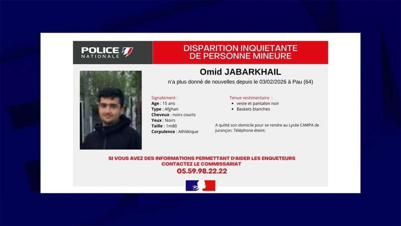 Une enquête ouverte pour "enlèvement et séquestration" après la disparition d'un adolescent de 16 ans à Pau