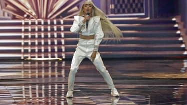 Bilal Hassani lors de la finale de l'Eurovision 2019 à Tel-Aviv.
