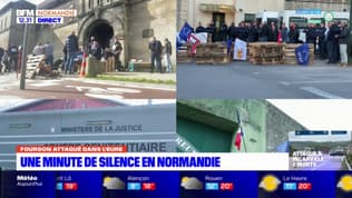 Attaque d'un fourgon pénitentiaire dans l'Eure: une minute de silence observée en Normandie pour les deux agents tués