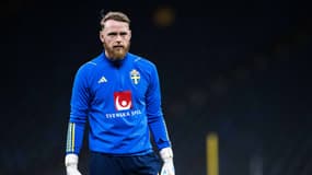 Le gardien suédois Viktor Johansson, le 24 mars 2024