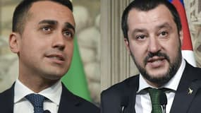 Luigi Di Maio, leader du Mouvement 5 étoiles et Matteo Salvini, chef de file de la Ligue